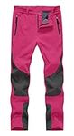 Rdruko Women's Outdoor Snow Ski Insulated Pants Windproof Waterproof Breathable Pants for Snowboarding(Rose Red, CA L)