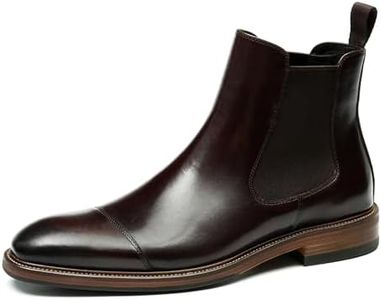 Y'Stride Men’s Handmade British Style Chelsea Boots 86215 Black