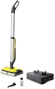 Kärcher FC 7 Cordless Hard Floor Cleaner - electric and cordless floor cleaner for 135 sqm – up to 45 minutes run time - effortless cleaning in one step, Yellow