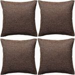 GONOVE Cushion Cover,4 Pack 45×45cm Linen Cotton Pillowcase Vintage Style Square Throw Pillow Covers Decorative Cushion Covers for Sofa, Couch, Bed, Bench