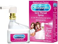Children's Chloraseptic Anaesthetic Sore Throat Spray, Blackcurrant Flavour, Fast Acting Relief for Sore Throat Pain, 15 ml (Pack of 3)