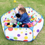 EocuSun Kids Ball Pit, Large Pop Up Toddler Ball Pits Tent for Toddlers Girls Boys for Indoor Outdoor Baby Playpen w/Zipper Storage Bag Maded, Balls Not Included (Blue)