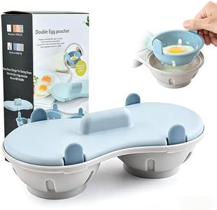 Egg Poacher, Microwave Egg Poacher, Silicone Egg Poachers for Kitchen Cooking Gadgets (Blue)
