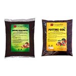 Cocogarden Enriched Vermicompost 5 Kg - Effective and Complete Plant Food +Coco Garden Organic Potting Soil - Ready to use Mix 4.5 kg