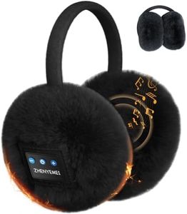 ZHENYEMEI Bluetooth Ear Muffs for Winter Wireless Ear Warmers Headphones with HD Speakers and Microphone for Men, Women