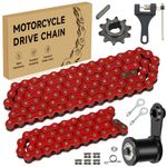 CILOYU 420 Jackshaft Chain 42 Links + 90 Links with Chain Tensioner Kit for Coleman CT200U CT200U-EX BT200X Baja Warrior MB200 MB165 Massimo Mini Bike 212cc 200cc 196cc 6.5hp 5.5hp Powersport Part Red