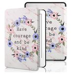 SwooK Magnetic Flip Cover case for Old Kindle Paperwhite 1 2 3 7th Gen Generation Released in 2012 2013 2014 2015 2016 New 300 PPI Versions 6" inch Display Flip Cover Case Shell (Courage)