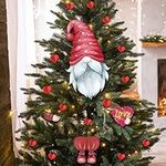 Valentine's Day Gnome Tree Topper Decoration Heart Rose Decorative Tree Ornaments Decor Tree DIY Home Indoor Yard Garden Fence Holiday Decoration Supplies