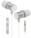 Ludos ULTRA Wired Earbuds in-Ear Headphones, 5 Year Warranty, Earphones with Microphone and Volume Control, Memory Foam, Reinforced Cable, Noise Isolating, Bass Compatible with iPhone, iPad, Samsung