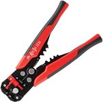 DABOBOTOOLSelf-Adjusting Wire Stripper Wire Stripping Tool, 8" Automatic Wire Crimping Pliers/Cutting Stripper Tool with Self-adjusting Jaws, for 10-24 AWG Stranded Wire Cutting (Red)