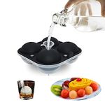 Silicone Ice Ball Maker Moulds,6.6cm(3in) Sphere Ice Cube Moulds - Large Ice Cube Moulds Great for Kids with Candy Pudding Jelly Milk Juice Chocolate Moulds or Cocktails Whiskey,Black Ice Cube Trays