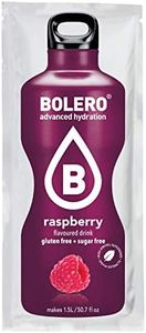 Bolero- Sugar Free Drink Mix Packets Raspberry Fruit Flavors | Powdered Flavored Water Packets | 12 Large Sachet On The Go Packets