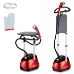 INALSA Standing Garment Steamer 2000 Watt|Double Pole with 90° & 180°Adjustable Ironing Board|Adjustable Pole Height|2.2L Water Tank|45 Sec Heat Up Time|32 g/min Steam Output|2 Yr Warranty|Swiftix2000