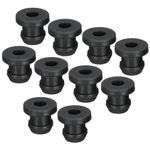 sourcing map 30Pcs Snap Rubber Grommet Plug Mount Dia 6.5mm ID 4mm Seal Anti-Scratch for Electrical Box Cable Pipe Black