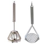 Oc9 Stainless Steel Mathani/Hand Blender & Potato Masher/Pav Bhaji for Kitchen Tool Set