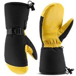 OZERO Gloves Mitts Insulated Ski Mittens Winter Thermal Windproof Men Women for Snowboarding, Snowmobile and Shoveling