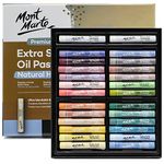 MONT MARTE Extra Soft Oil Pastels Natural Hues Premium 26pc, Assorted Natural Colors, Vibrant and Buttery, Versatile Art Pastels for Blending, layering & Shading, Ideal for Coloring and Sketching