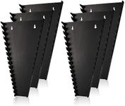 ALOANES 96-Slot ABS Plastic Wrench Organizer, Standard Hanging Wrench Organizer for Tool Box and Wall, Fit SAE & Metric Wrench Storage, 6 Pack Lightweight Wrench Holder(Black)