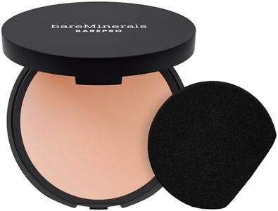 bareMinerals Barepro 24HR Skin-Perfecting Powder Foundation, Matte Pressed Powder Foundation Full Coverage with Plant-Based Squalene, Oil Control, Vegan - Light 20 Cool