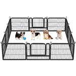 Costoffs Heavy Duty Puppy Play Pen Dog Exercise Pen Rabbit Enclosure Cat Fence 60cm High Black (12 Panel)