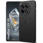 TheGiftKart Liquid Silicone Back Cover Case for OnePlus 12R 5G | Soft Micro-Fibre Lining Inside | Camera Protection Bump | Shockproof Back Cover Case for OnePlus 12R 5G (Silicone, Black)