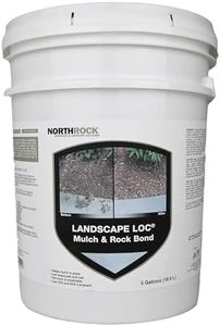 Landscape Loc Mulch & Rock Bond - Binder for Mulch, Rock, Bark, & Pea Gravel, Safe for Plants & Pets, Ready to Use, Adhesive Spray, Strong Stabilizing Glue, Fast Drying (5 Gallon, 1)