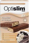 Optislim VLCD Meal Replacement Bar, High Pure Protein Bar, Formulated for Accelerated Weight Loss, Low Carb Healthy Diet Snack, Low Sugar Snacks with 25 Vitamins & Minerals, Cookies & Cream Flavor, 5 x 60g