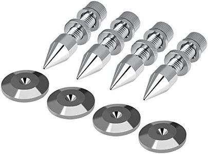 Topiky Pointes de Haut-Parleur, 4 Pcs/Paquet Cuivre Pur Haut-Parleur Spike Feet Pads Pointes d'isolation Chaussures de Protection Antichoc avec 4 Bases pour Haut-parleurs HiFi ou Cadre d'enceinte