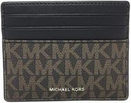 Michael Kors Men's Cooper Tall Card Case Wallet (Brown/Black)