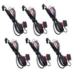 TOPDC 4 PCS 22" 10A Fused Ring Terminal Harness Quick Connect Extention Cord for Battery Charger/Maintainer