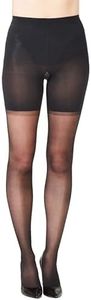 SPANXshape Mid-Thigh Sheers - Full Length - Comfortable Tummy Control Shapewear - Invisible Body Shaper - Black - Size F