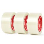 SinoPack Strapping Tape 3Pack 5.5Mil x 2in x 30yds Strapping Tape 2 inch Heavy Duty Strong Tape Fiberglass Reinforced Filament Tape