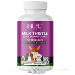 INLIFE Milk Thistle Capsules for Dogs & Cats | 400mg - 60 Vegetarian Capsules