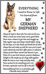 German Shepherd Dog Lover (I Learned from my German Shepherd) Gift - Large Fun flexible Fridge Magnet- size 16cms x 10 cms (approx. 6" x4")