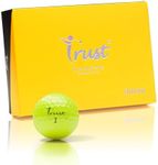 Trust Golf Balls Aurora: Tour-Level Performance, Stand Out, Maximum Distance, Straight Flight, Stopping Power - Crystal Urethane Cover for Ultimate Control (Yellow, 12 Balls)