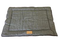 Ellie-Bo Large Reversible Tweed and Grey Faux Fur Mat for 36-inch Dog Cage