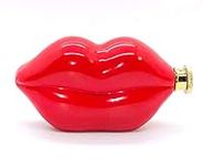 Red Lips Flask - Pucker Kiss Stainless Steel 5 oz. Pocket Flask For Drinks and Alcohol - Travel Picnic Bar Party - Fun Cute & Romantic