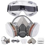 Wytcyic Reusable Half Face Respirаtor, Gas Cover Organic Vapor Mask and Dust-proof Face Cover, Protection for Painting, Mechanical Polishing, Logging, Welding and Other Work