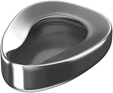 AAproTools Stainless Steel Bedpans Firm Thick Stable Bedpan Heavy Duty Smooth Countoured for Male Female Bed-Bound Patient Personal Care