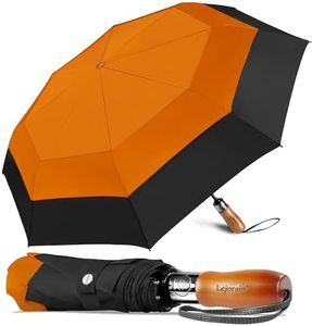 Lejorain 54 inch Golf Umbrella - Extra Large Travel Compact Folding Automatic Sturdy Umbrella Men Women Double Canopy Windproof for Rain