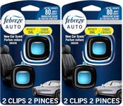 Febreze auto Air Freshener, Odor-Fighting Automotive Vent Clip, Scented Car Accessories, Long Lasting for Strong Odors, New Car Scent, 2 Count (Pack of 2)