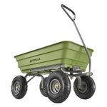 Gorilla Carts Heavy Duty Poly Yard Dump Cart, Lawn & Garden Wagon, 600 Lb, Green