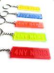 JMBDeals Personalised Number Plate Keyring - Laser Cut Engraved Any Name Or Word Various Colours