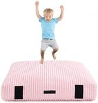 Crash Pad for Kids Sensory Room, Soft Foam Crash Mat, 5 x 5 Ft Plush Pink