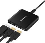 SABRENT USB-C Triple Display Adapter, x2 HDMI and x1 DisplayPort (DA-H2D1)