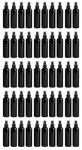 PACKDOST 100 ml Black cylindrical empty plastic mist spray bottles for hand sanitizer used for home travel office car needs - Set of 50