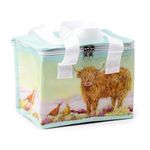 Puckator Cool Lunch Bag Jan Pashley Highland Coo Cow Design Made Out of Recycled Plastic Bottles -Insulated Lunch Bag for Women Men Children - Lunch Box Bag for Work & School Beach Picnic Accessories