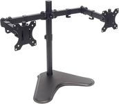 Universal Dual Monitor Stand with Double-Link Swing Arms Holds Two 13" to 32" LCD Monitors up to 8 Kg (17 Lbs.), Black