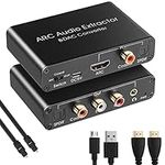 UNSTINCER HDMI (e) ARC Audio Extractor 2.0/5.1 +192KHz DAC Converter, Digital Spdif Optical Toslink Coaxial to Analog RCA 3.5mm Jack Coaxial Spdif, Return Channel Audio Adapter for TV Phono Amplifier