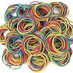 200pcs Coloured Natural Rubber Elastic Bands Heavy Duty Bands for Hair Home, Pens, Catapults, Bills, Bank Paper, Office Supplies(38mm)